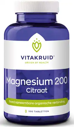 De Online Drogist Vitakruid magnesium 200 citraat tabletten 90tb aanbieding