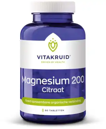 De Online Drogist Vitakruid magnesium 200 citraat tabletten 90tb aanbieding