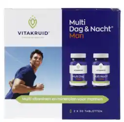 De Online Drogist Vitakruid multi dag & nacht man tabletten 60tb aanbieding