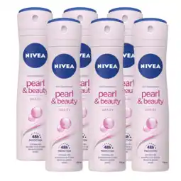 De Online Drogist Nivea pearl & beauty deodorant spray voordeelverpakking 6x150ml aanbieding