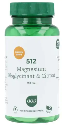 De Online Drogist Aov 512 magnesium ac & citraat tabletten 60tb aanbieding