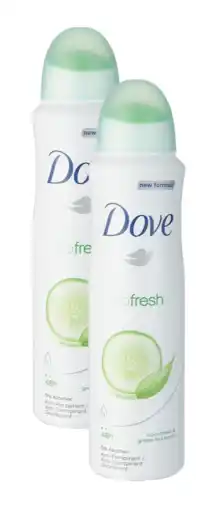 De Online Drogist Dove deospray go fresh touch 250ml duo 2x250ml aanbieding