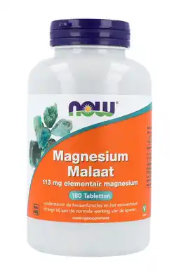 De Online Drogist Now magnesium malaat tabletten 180st aanbieding