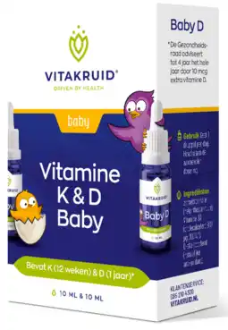 De Online Drogist Vitakruid vitamine k & d baby 20ml aanbieding