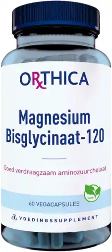 De Online Drogist Orthica magnesium bisglycinaat-120 (60 stuks) capsules 60cp aanbieding