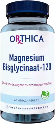 De Online Drogist Orthica magnesium bisglycinaat-120 (60 stuks) capsules 60cp aanbieding