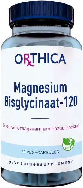 De Online Drogist Orthica magnesium bisglycinaat-120 (60 stuks) capsules 60cp aanbieding