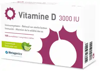 De Online Drogist Metagenics vitamine d 3000 iu kauwtabletten 168ktb aanbieding