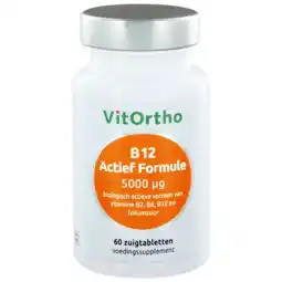 De Online Drogist Vitortho b12 actief formule 5000mcg zuigtabletten 60tb aanbieding