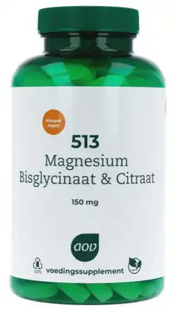 De Online Drogist Aov 513 magnesium ac & citraat 150mg 180tb aanbieding