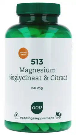 De Online Drogist Aov 513 magnesium ac & citraat 150mg 180tb aanbieding