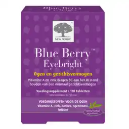 De Online Drogist New nordic blue berry eyebright tabletten 120tb aanbieding