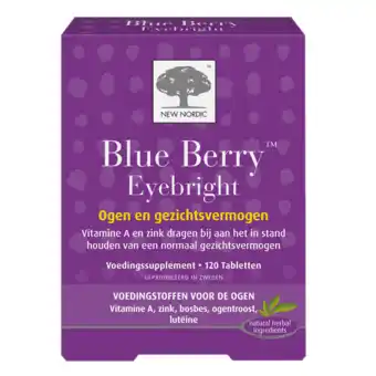 De Online Drogist New nordic blue berry eyebright tabletten 120tb aanbieding