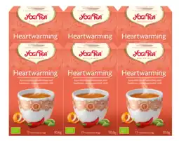 De Online Drogist Yogi tea heartwarming voordeelverpakking 6x17st aanbieding