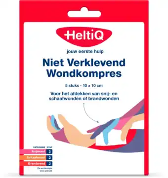De Online Drogist Heltiq niet verklevend wondkompres 5st aanbieding
