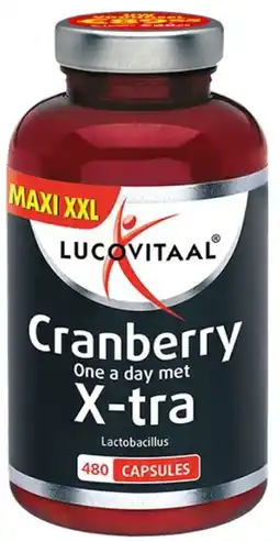 De Online Drogist Lucovitaal cranberry x-tra capsules 480cp aanbieding