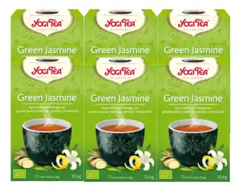 De Online Drogist Yogi tea green jasmine voordeelverpakking 6x17st aanbieding