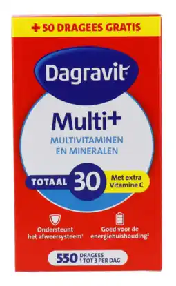 De Online Drogist Dagravit totaal 30 multivitaminen en mineralen dragees 500st aanbieding