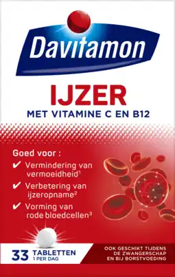 De Online Drogist Davitamon ijzer met vitamine c en b12 tabletten 33tb aanbieding