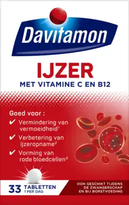 De Online Drogist Davitamon ijzer met vitamine c en b12 tabletten 33tb aanbieding