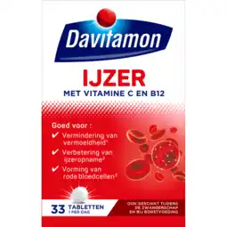 De Online Drogist Davitamon ijzer met vitamine c en b12 tabletten 33tb aanbieding