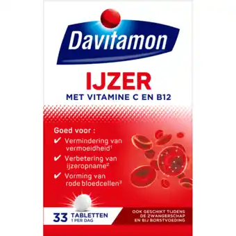 De Online Drogist Davitamon ijzer met vitamine c en b12 tabletten 33tb aanbieding