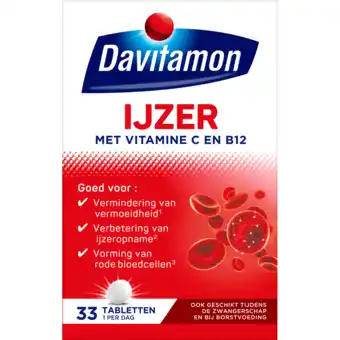 De Online Drogist Davitamon ijzer met vitamine c en b12 tabletten 33tb aanbieding