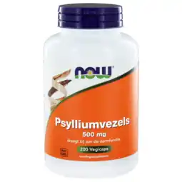 De Online Drogist Now psylliumvezels 500 mg 200cp aanbieding