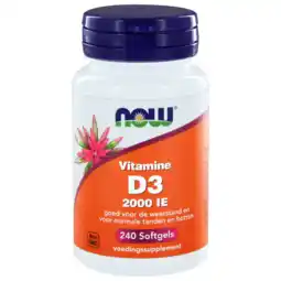 De Online Drogist Now vitamine d3 2000 ie softgels 240sg aanbieding