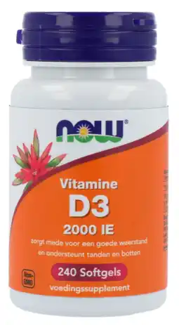 De Online Drogist Now vitamine d3 2000 ie softgels 240sg aanbieding