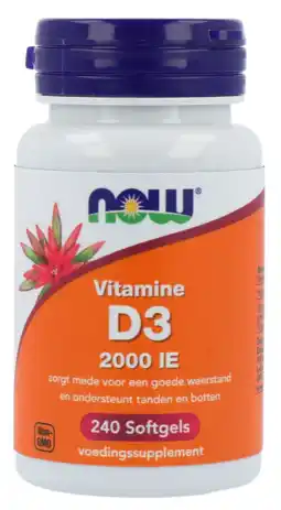 De Online Drogist Now vitamine d3 2000 ie softgels 240sg aanbieding