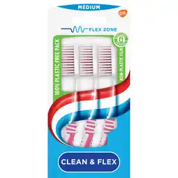 De Online Drogist Aquafresh clean & flex tandenborstel medium - 2+1 gratis in 100% plasticvrije verpakking 3st aanbieding