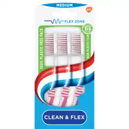 De Online Drogist Aquafresh clean & flex tandenborstel medium - 2+1 gratis in 100% plasticvrije verpakking 3st aanbieding