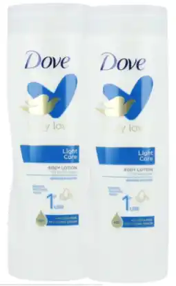 De Online Drogist Dove instant hydration body lotion duo 2x400ml aanbieding