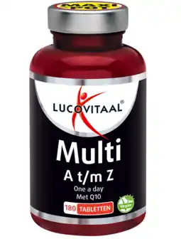 De Online Drogist Lucovitaal multi a t/m z tabletten 180tb aanbieding