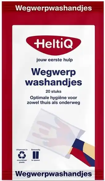 De Online Drogist Heltiq wegwerpwashandjes 20st aanbieding