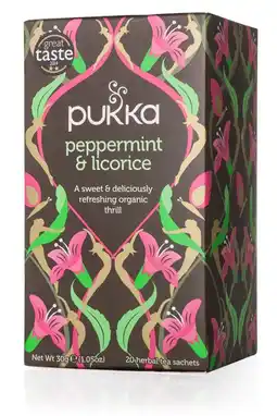 De Online Drogist Pukka peppermint & licorice thee 20zk aanbieding