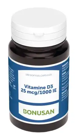 De Online Drogist Bonusan vitamine d3 25 mcg/1000ie capsules 180st aanbieding