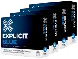 De Online Drogist Explicit blue erectiepillen 2-pack 4x4st aanbieding