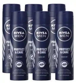 De Online Drogist Nivea men protect & care deodorant spray voordeelverpakking 6x150ml aanbieding