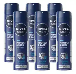 De Online Drogist Nivea men protect & care deodorant spray voordeelverpakking 6x150ml aanbieding