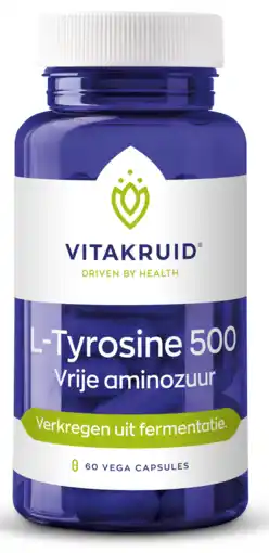 De Online Drogist Vitakruid l-tyrosine 500 capsules 60cp aanbieding