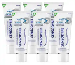 De Online Drogist Sensodyne rapid relief whitening tandpasta voor gevoelige tanden 6x75ml aanbieding