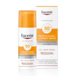 De Online Drogist Eucerin sun photoaging control tinted gel-creme medium spf 50+ 50ml aanbieding