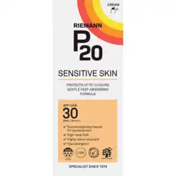 De Online Drogist Riemann p20 zonnebrand sensitive skin lotion spf30 200ml aanbieding