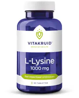 De Online Drogist Vitakruid l-lysine 1000mg tabletten 100tb aanbieding