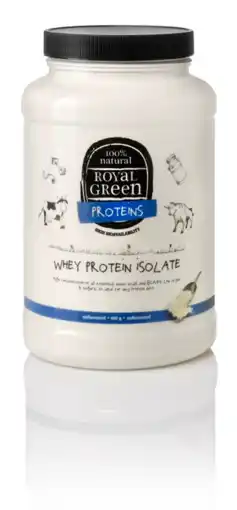 De Online Drogist Royal green whey protein isolate eiwit 600gr aanbieding