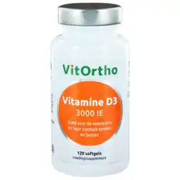 De Online Drogist Vitortho vitamine d3 3000 ie softgels 120st aanbieding