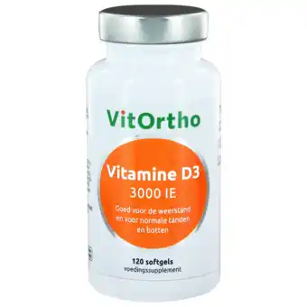 De Online Drogist Vitortho vitamine d3 3000 ie softgels 120st aanbieding