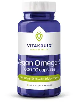 De Online Drogist Vitakruid vegan omega-3 1000 tg capsules 60sg aanbieding